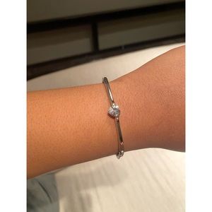 Heart Dazzle Silver Snap Bracelet